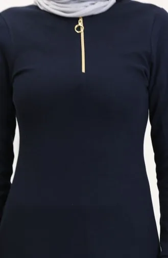 Robe De Sport Zippée 7695-01 Bleu Marine 7695-01