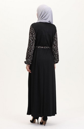 Weinrot Hijab Kleider 4405C-01
