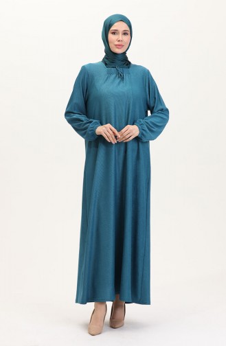 Türkis Hijab Kleider 99490701-05