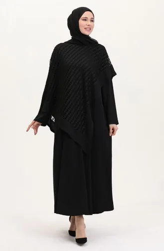 Büyük Beden Fileli Takım 5504-01 Siyah