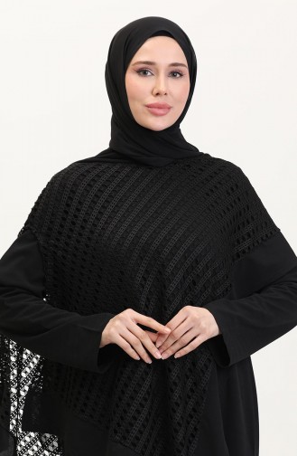 Büyük Beden Fileli Takım 5504-01 Siyah