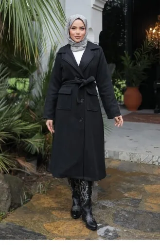 Cachetjas Met Omslagdetail Zwart 651