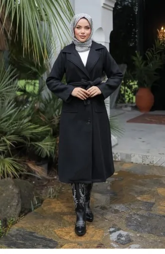 Cachetjas Met Omslagdetail Zwart 651