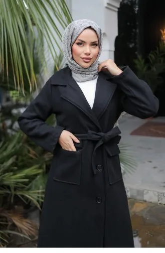 Cachetjas Met Omslagdetail Zwart 651