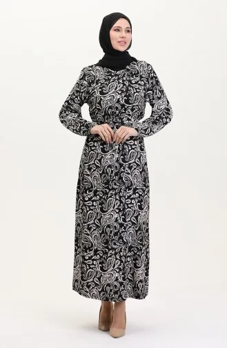 Black Hijab Dress 4582A-01