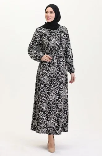 Black Hijab Dress 4582A-01