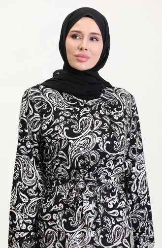 Black Hijab Dress 4582A-01