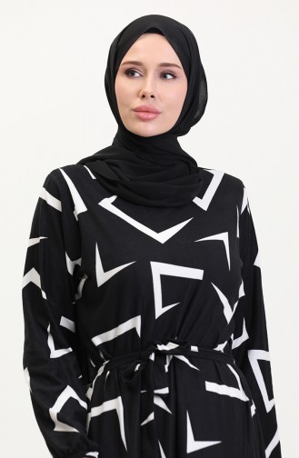 Black Hijab Dress 4582B-01