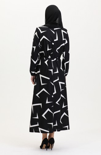 Black Hijab Dress 4582B-01