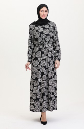 Kuşaklı Emrpime Süet Elbise 4582D-01 Siyah