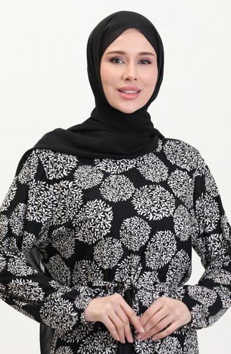 Kuşaklı Emrpime Süet Elbise 4582D-01 Siyah