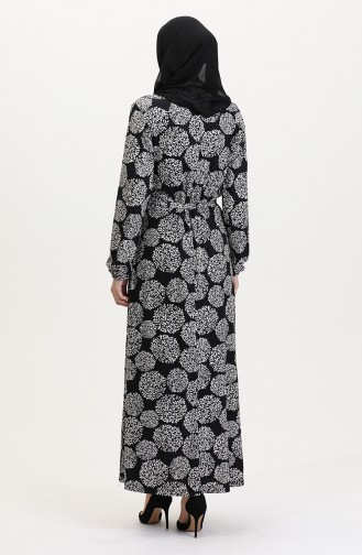 Kuşaklı Emrpime Süet Elbise 4582D-01 Siyah