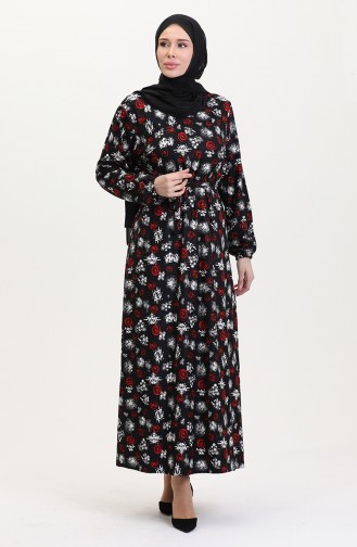 Kuşaklı Emrpime Süet Elbise 4582E-01 Siyah