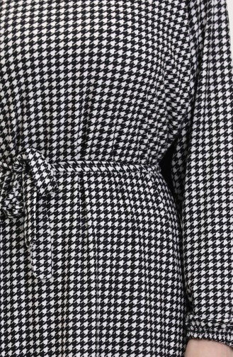 Schwarz Hijab Kleider 4582F-01