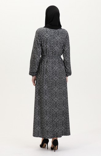Schwarz Hijab Kleider 4582G-01