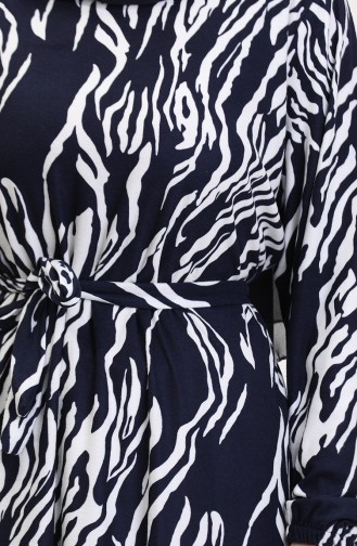 Dunkelblau Hijab Kleider 4582H-02