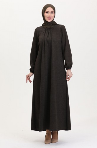 Khaki Hijab Dress 994907-02