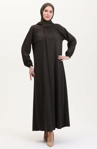 Khaki Hijab Dress 994907-02