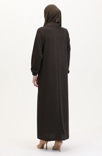 Khaki Hijab Dress 994907-02