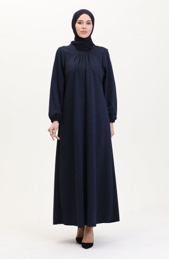 Dunkelblau Hijab Kleider 994907-05