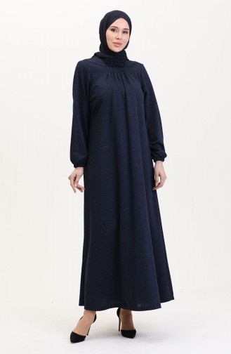 Dunkelblau Hijab Kleider 994907-05