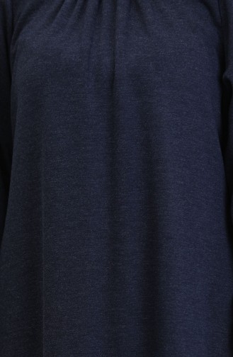 Dunkelblau Hijab Kleider 994907-05