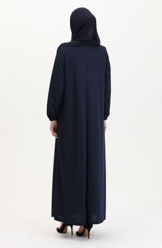 Dunkelblau Hijab Kleider 994907-05