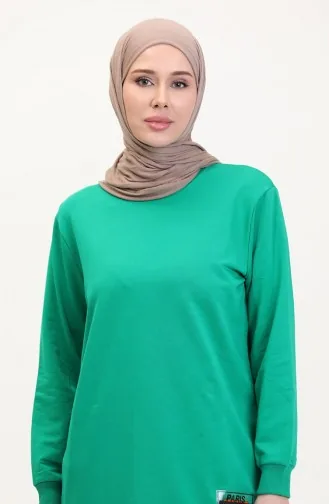 تونيك قطني ممشط بخيطين 280128-16 أخضر 280128-16