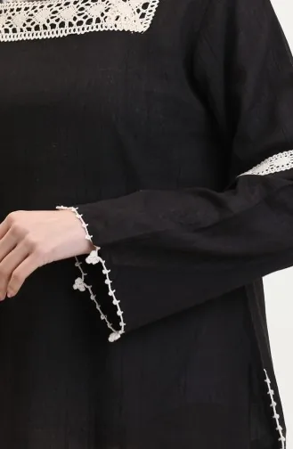 Chemisier En Dentelle Şile Cloth 0017-01 Noir 0017-01