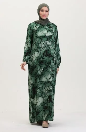 Viscose Abaya Prayer Dress 6368-01 Green 6368-01