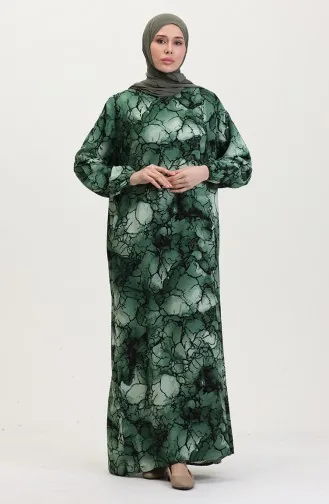 Viscose Abaya Prayer Dress 6368-01 Green 6368-01
