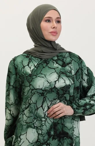 Viscose Abaya Prayer Dress 6368-01 Green 6368-01