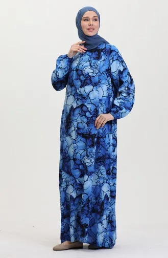 Viscose Abaya Prayer Dress 6368-03 Indigo 6368-03