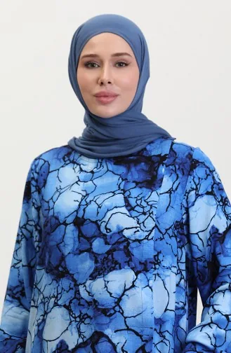 Viscose Abaya Prayer Dress 6368-03 Indigo 6368-03