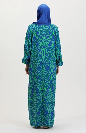 Robe De Prière Abaya En Viscose 6370-02 Vert 6370-02