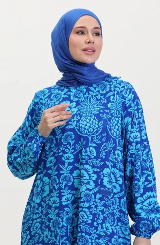 Viscose Abaya Prayer Dress 6370-04 Blue 6370-04