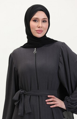 Smoke-Colored Abaya 1026-07