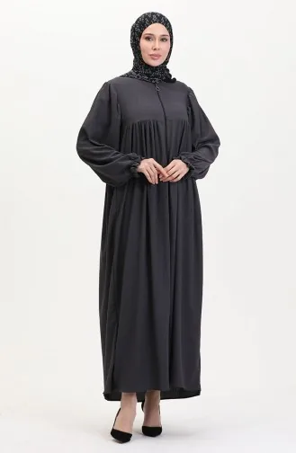 Robadan Büzgülü Ferace 1052-08 Füme