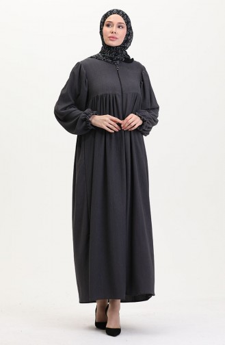 Smoke-Colored Abaya 1052-08