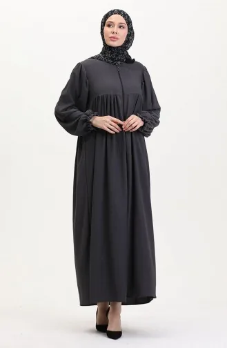 Robadan Büzgülü Ferace 1052-08 Füme