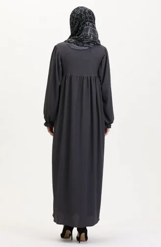 Robadan Büzgülü Ferace 1052-08 Füme