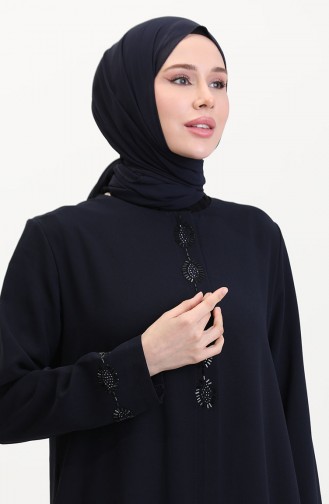 Navy Blue Abaya 5077-02
