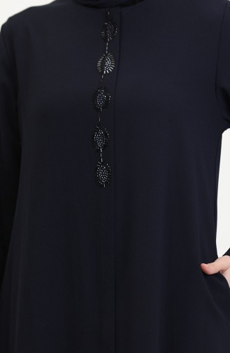 Navy Blue Abaya 5077-02