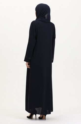 Navy Blue Abaya 5077-02