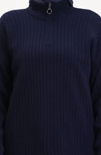 بدلة محبوكة بسحاب 11030-03 أزرق داكن 11030-03