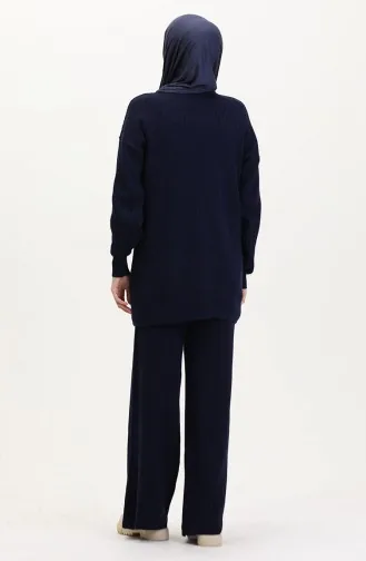 بدلة محبوكة بسحاب 11030-03 أزرق داكن 11030-03