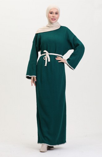 Robe Hijab Vert emeraude 11040-01