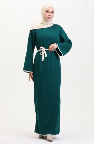 Robe Hijab Vert emeraude 11040-01