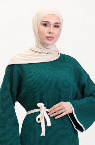 Robe Hijab Vert emeraude 11040-01