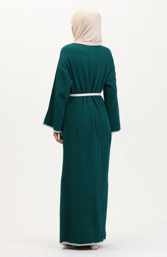 Robe Hijab Vert emeraude 11040-01